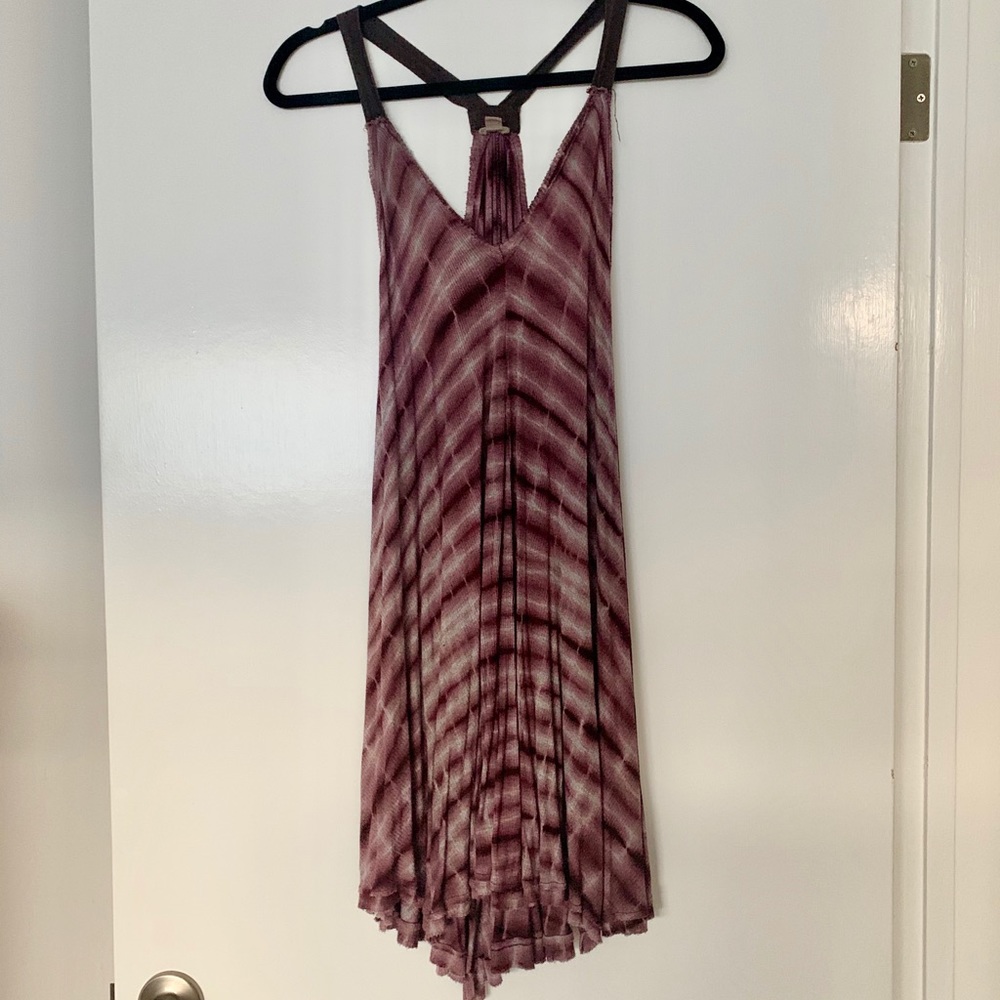 Urban Outfitters x Ecoté Burgundy Tie-Dye Dress